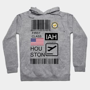 Houston United States travel ticket Hoodie